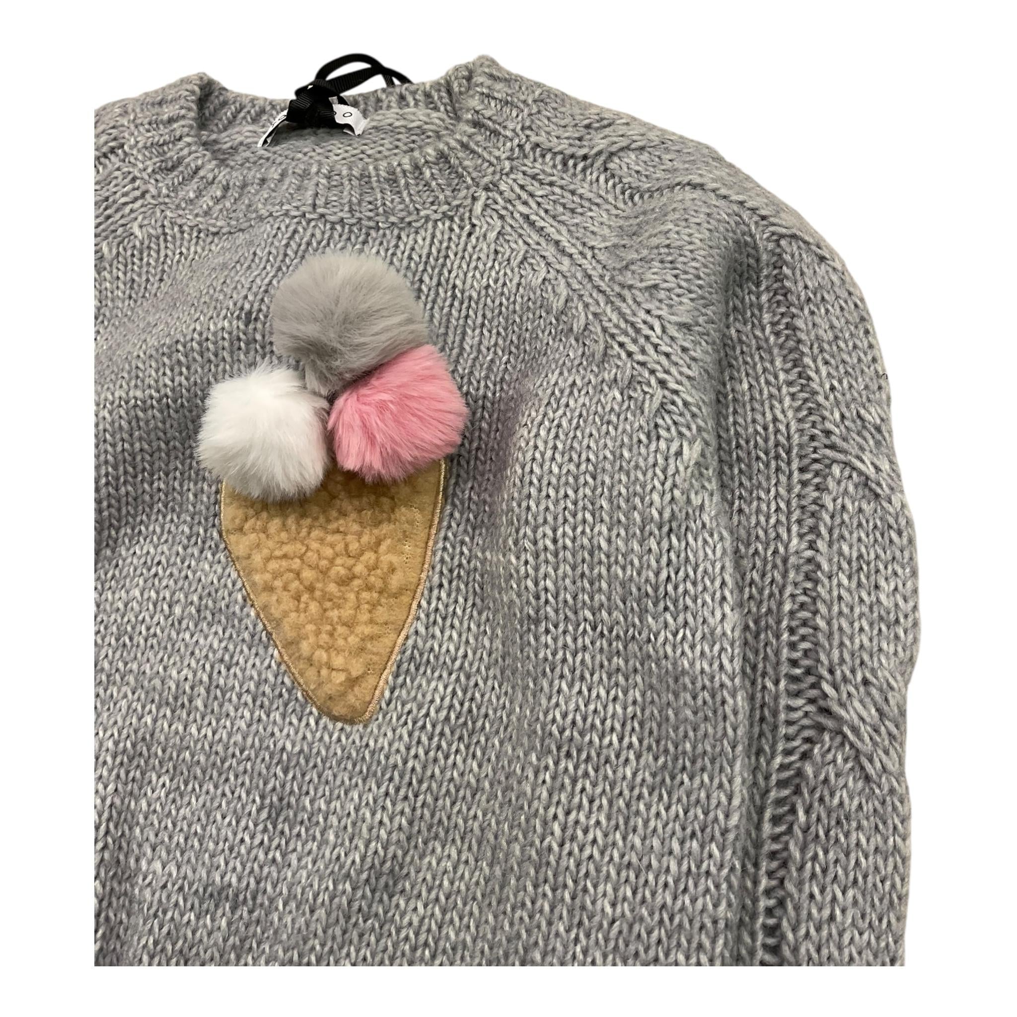 TO be too maglia tinta unita con applicazioni Grigio per Bambina TFBF24M637X GRIGIO TO be too