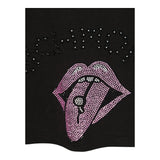 JOHN RICHMOND t-shirt tinta unita girocollo con stampa brillantini Nero per Bambina RGA24150TSX NERO JOHN RICHMOND