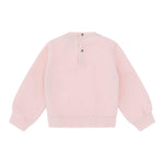 ROBERTO CAVALLI felpa chiusa girocollo tinta unita con stampa in contrasto Rosa per Bambina TJT661J ROSA ROBERTO CAVALLI