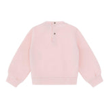 ROBERTO CAVALLI felpa chiusa girocollo tinta unita con stampa in contrasto Rosa per Bambina TJT661J ROSA ROBERTO CAVALLI