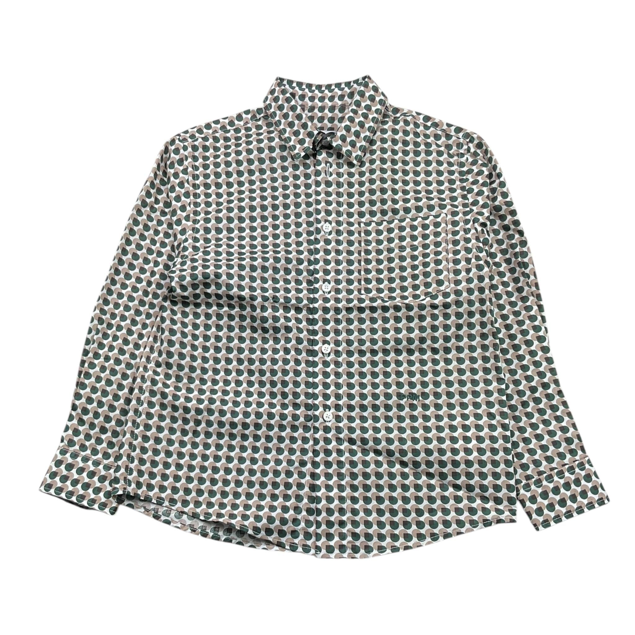 PAOLO PECORA camicia tinta unita con fantasia Bianco/verde per Bambino PP4102 BIANCO/VERDE PAOLO PECORA