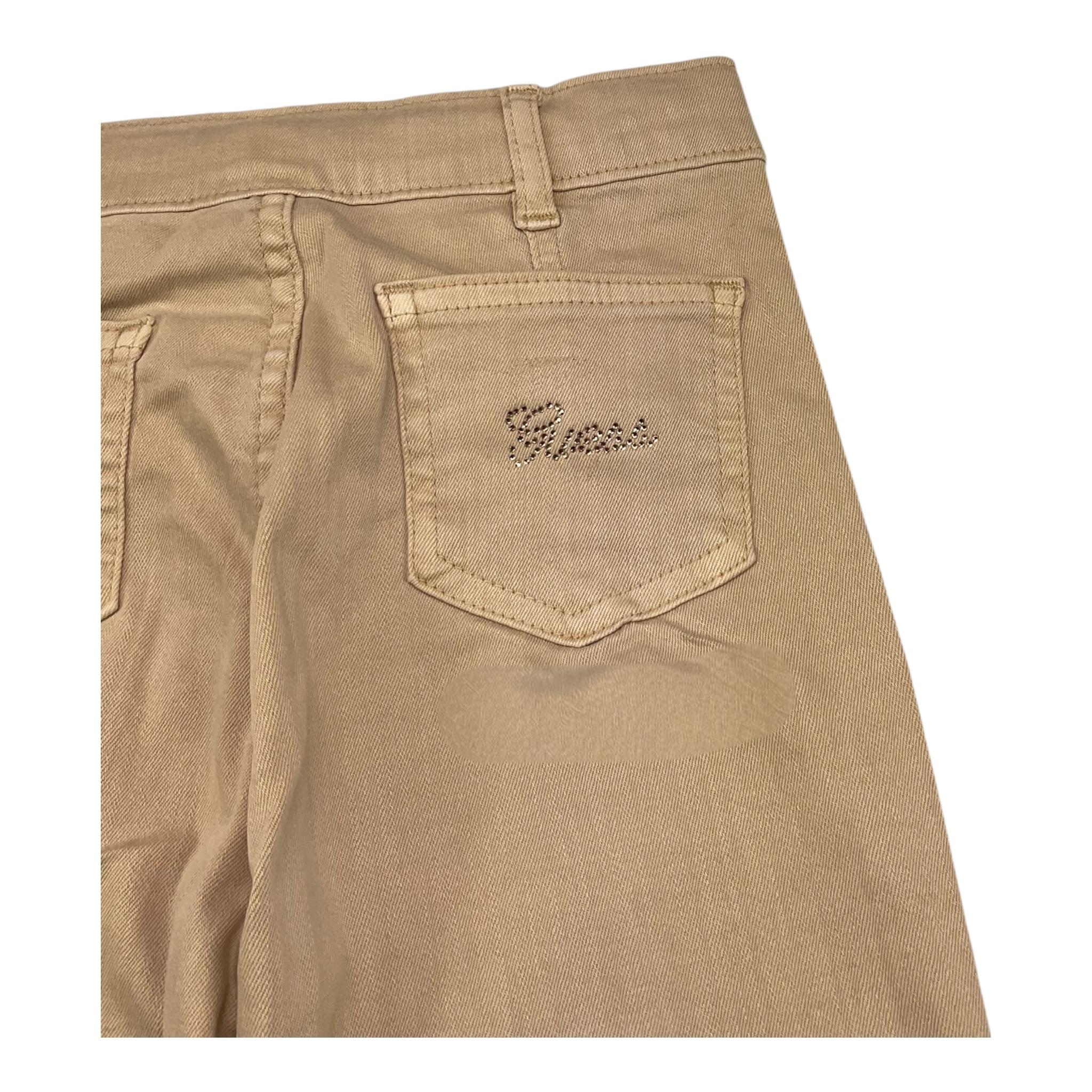 GUESS pantalone tinta unita modello a zampa con girovita regolabile Beige per Bambina K4YB00WE620X BEIGE GUESS