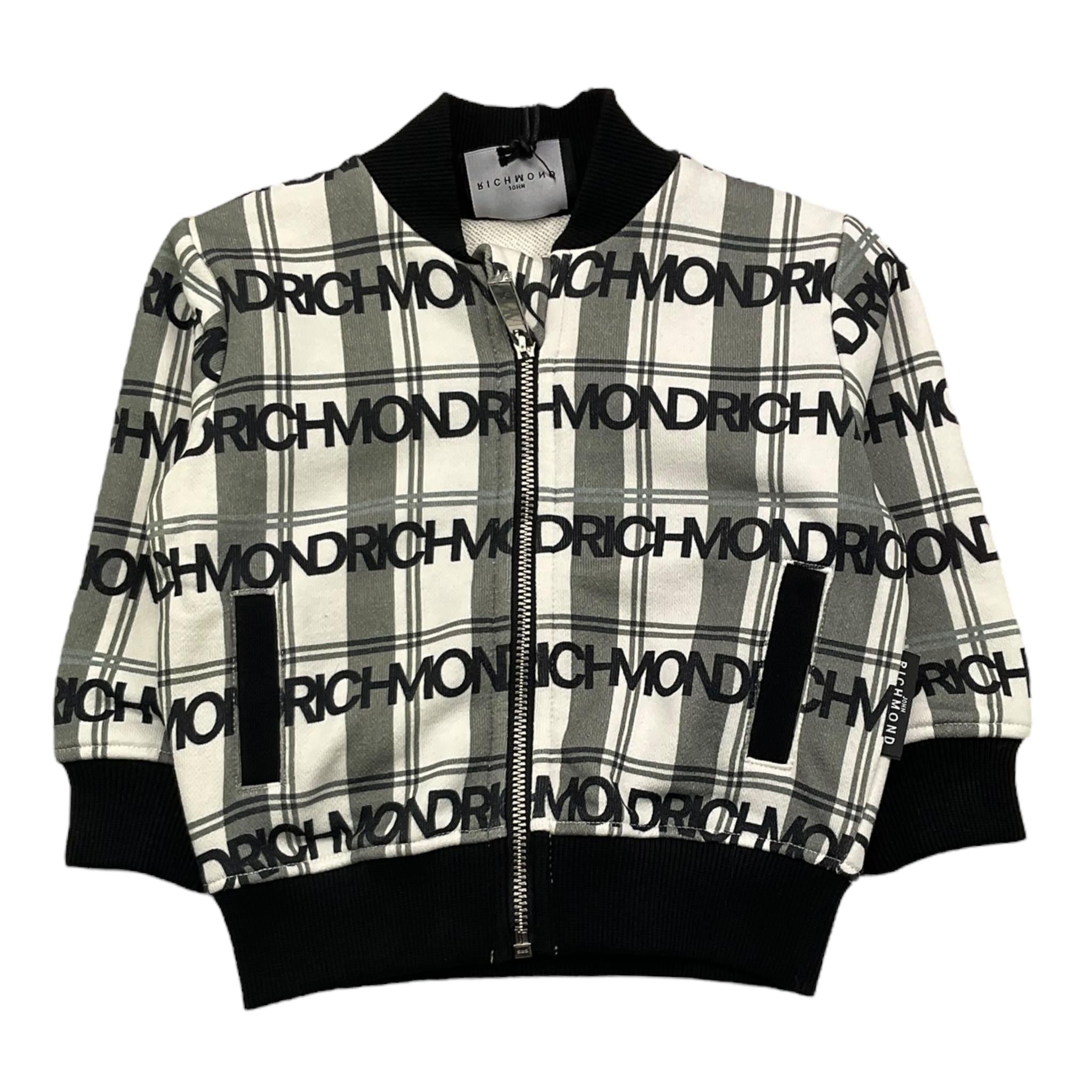 JOHN RICHMOND felpa con zip stampa fantasia Bianco/nero per Neonato RIA25096FE BIANCO/NERO JOHN RICHMOND