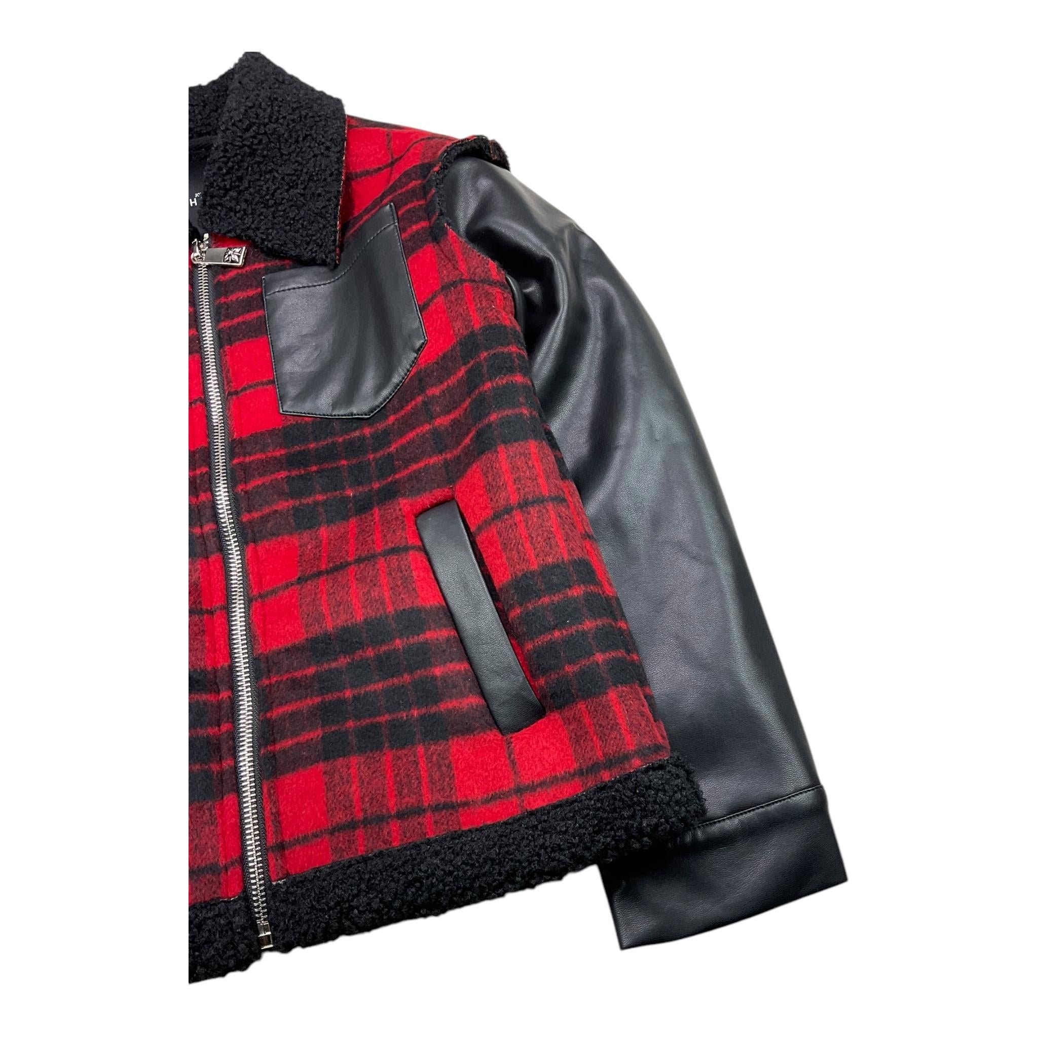 JOHN RICHMOND giubbino con maniche in pelle Rosso/nero per Bambino RBA25167GB ROSSO/NERO JOHN RICHMOND