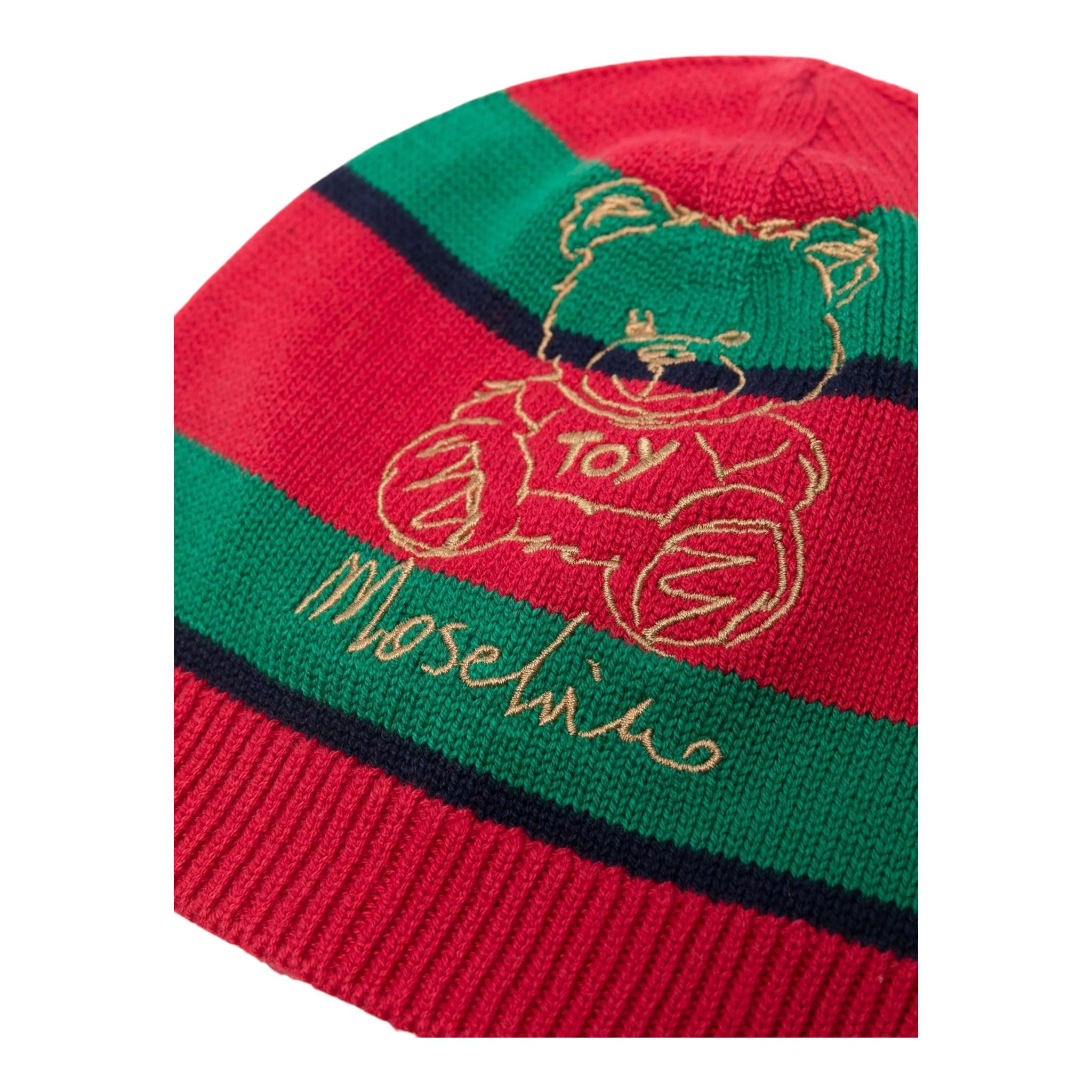 MOSCHINO cappello fantasia a righe Rosso/verde per Bambino HUX02H ROSSO/VERDE MOSCHINO