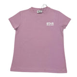 GOLDEN GOOSE t-shirt girocollo tinta unita con stampa Lilla per Bambina GKP0127 LILLA GOLDEN GOOSE