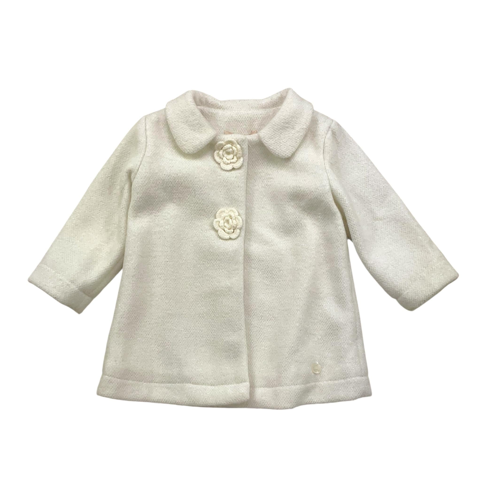 LIU JO cappotto tinta unita con ricami Panna per Neonata HF4016XX PANNA LIU JO