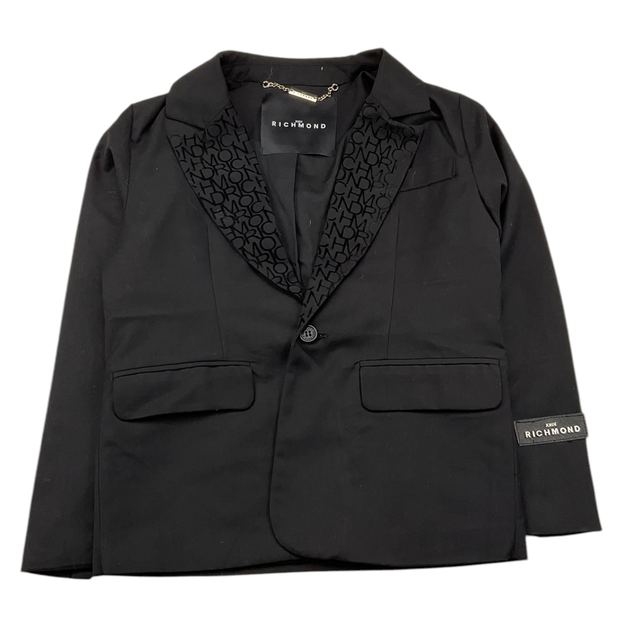 JOHN RICHMOND giacca tinta unita con logo Nero per Bambino RBA25030GC NERO JOHN RICHMOND