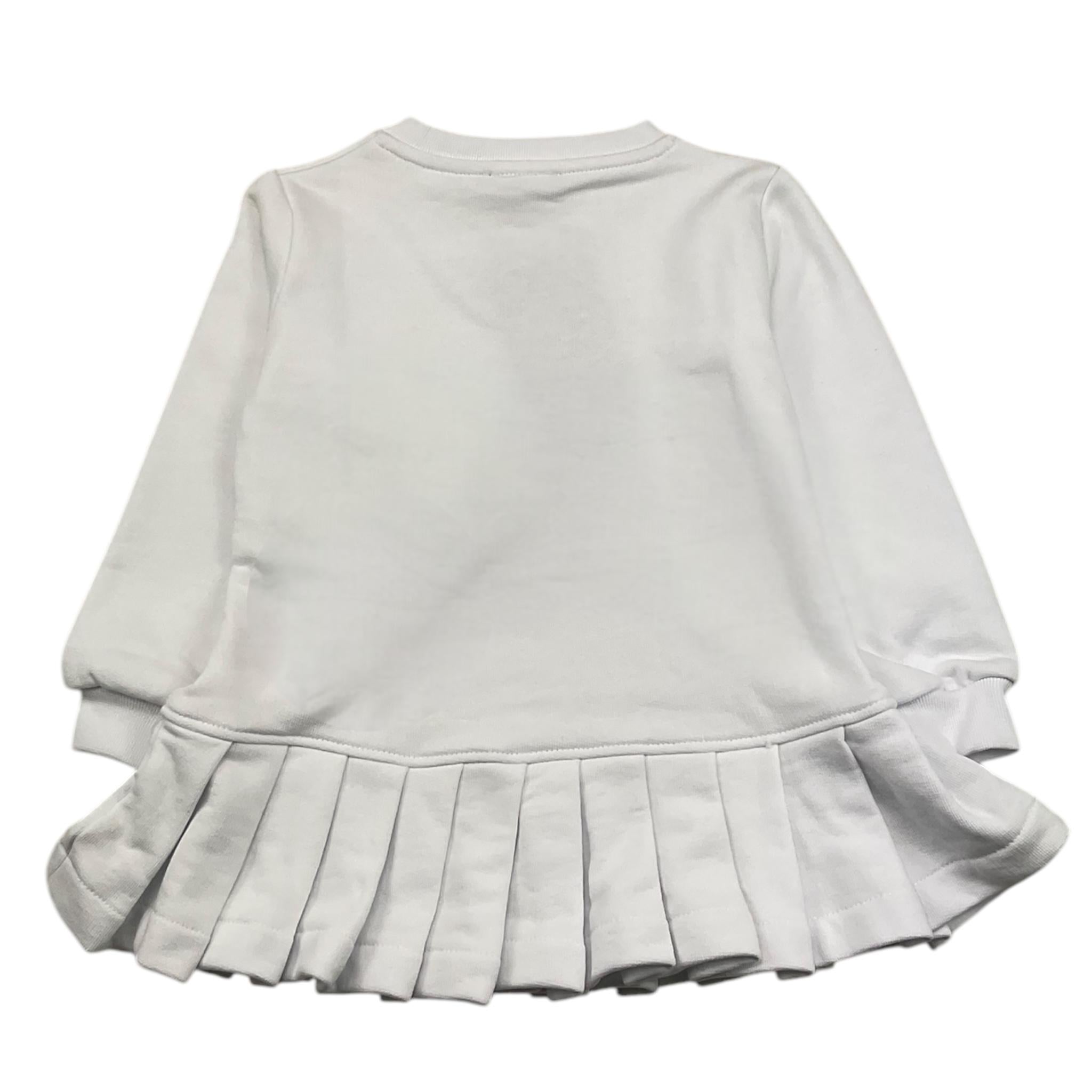 FUN & FUN abito felpa tinta unita manica lunga con orso Bianco per Neonata FNDR00355 BIANCO FUN & FUN