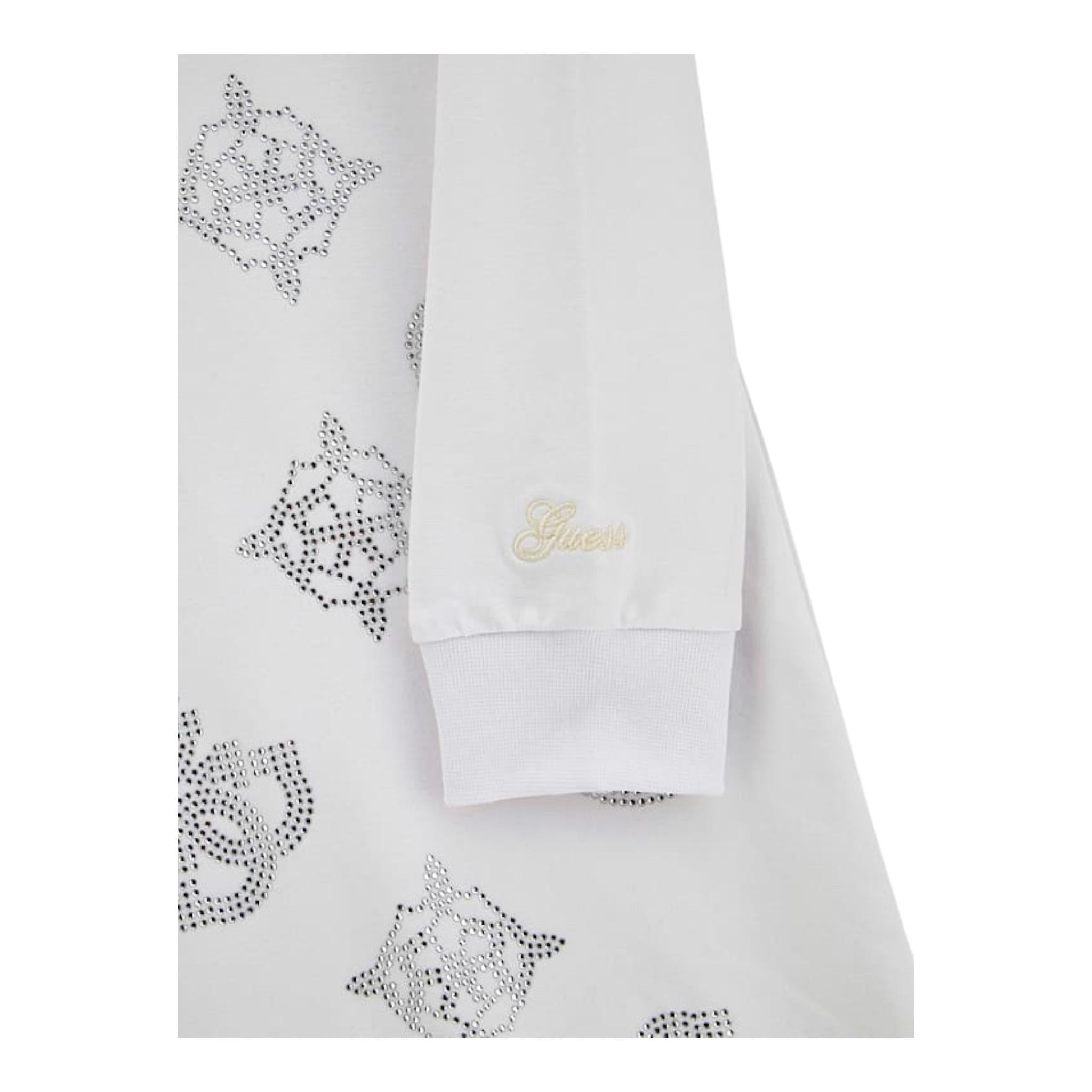 GUESS abito manica lunga tinta unita girocollo modello felpa Bianco per Bambina J4YK19KA6V4 BIANCO GUESS