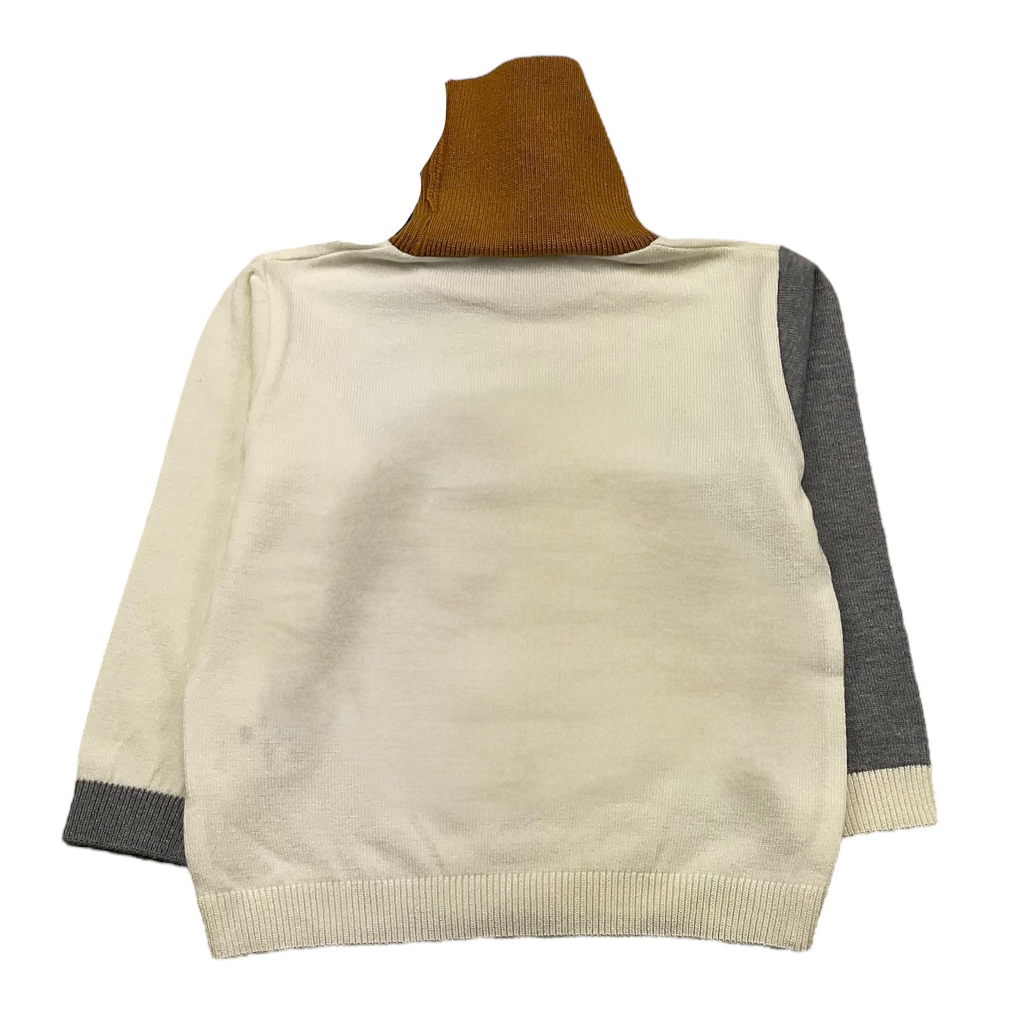 EMANUEL PRIS maglia tricolore collo alto Multicolor per Neonato EMG7078NN MULTICOLOR EMANUEL PRIS