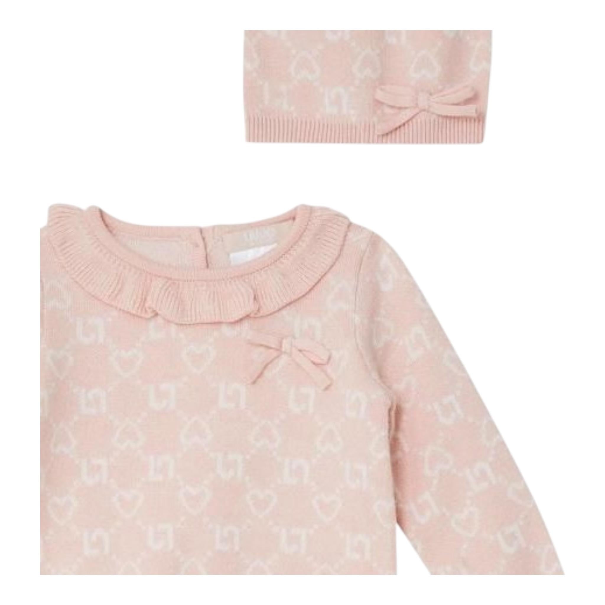 LIU JO completo 3pz maglia-leggins-cappello tinta unita Rosa per Neonata HF4009MA07E ROSA LIU JO