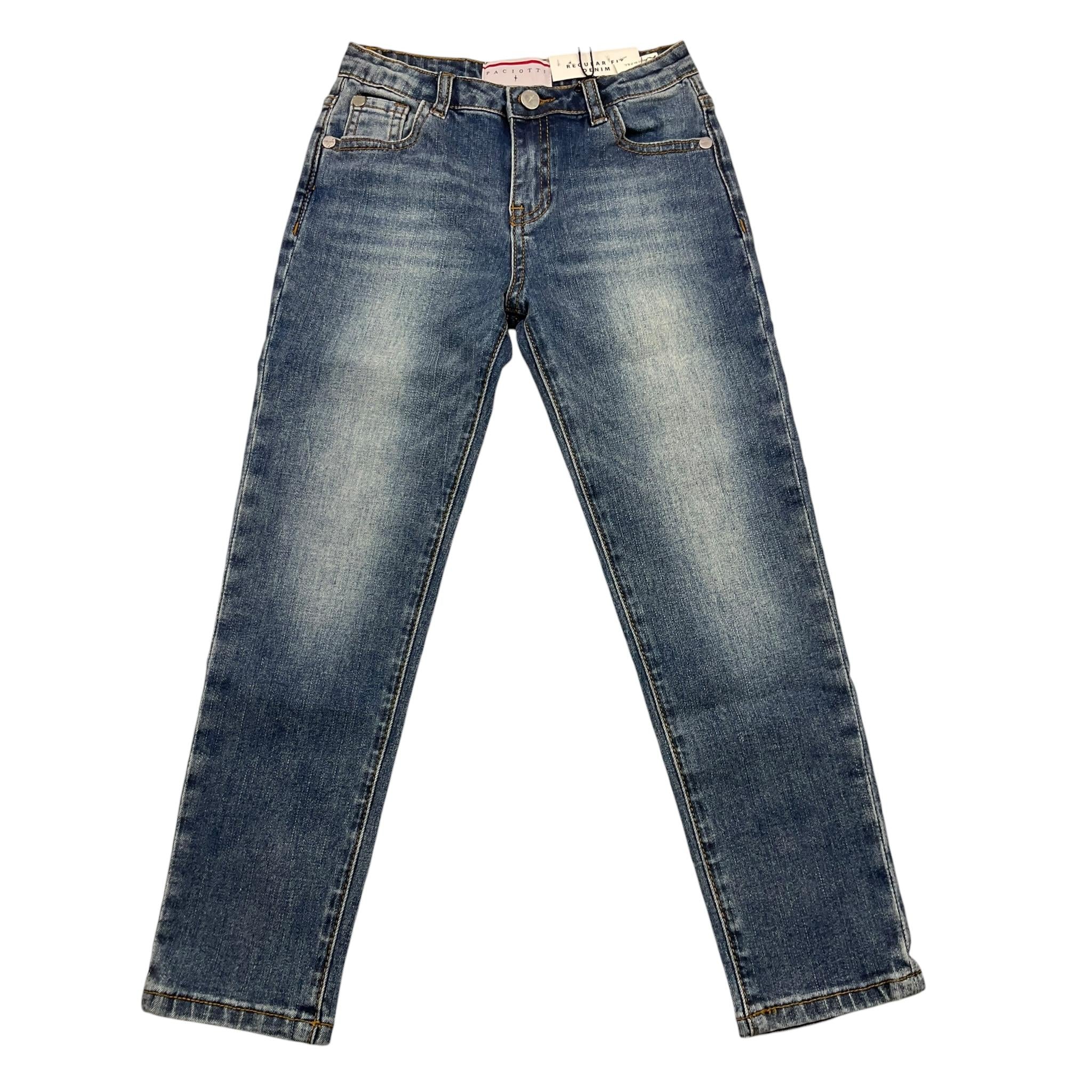 CESARE PACIOTTI jeans tinta unita con girovita regolabile Azzurro per Bambino PTP5366J AZZURRO CESARE PACIOTTI