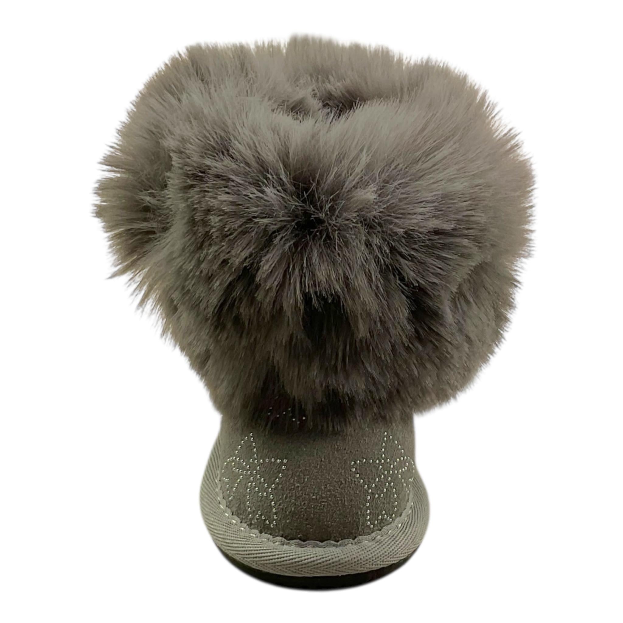 MONNALISA stivali tinta unita con pelliccia Grigio per Neonata 83B006 GRIGIO MONNALISA