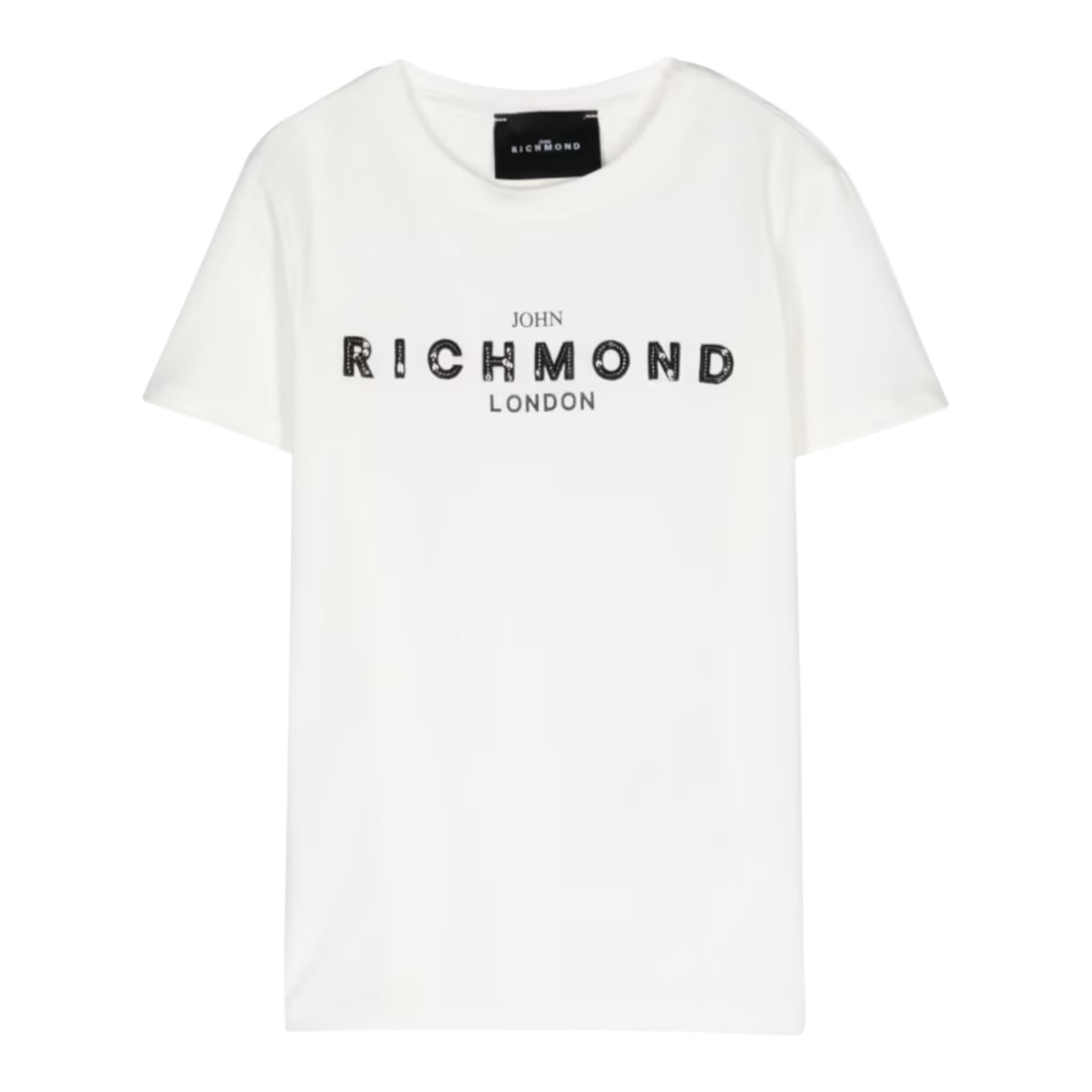 JOHN RICHMOND t-shirt girocollo tinta unita con stampa Bianco per Bambina RGA24055TS BIANCO JOHN RICHMOND