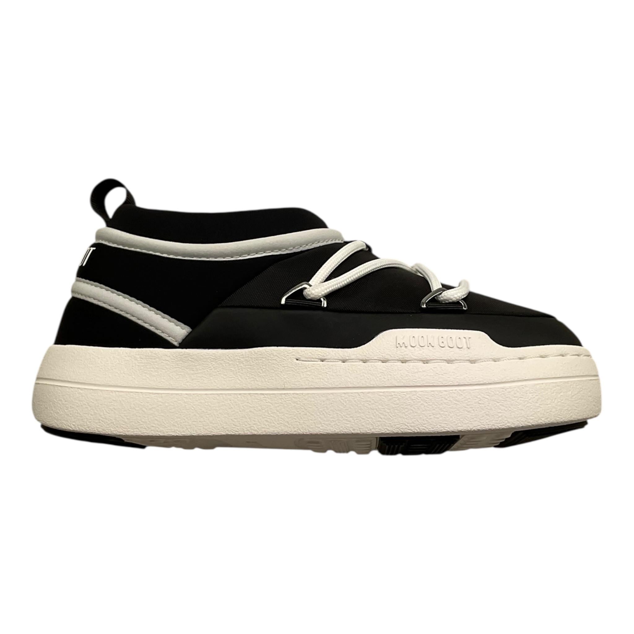 MOON BOOT sneaker tinta unita con lacci e logo Nero per Bambina 80D3440050 NERO MOON BOOT