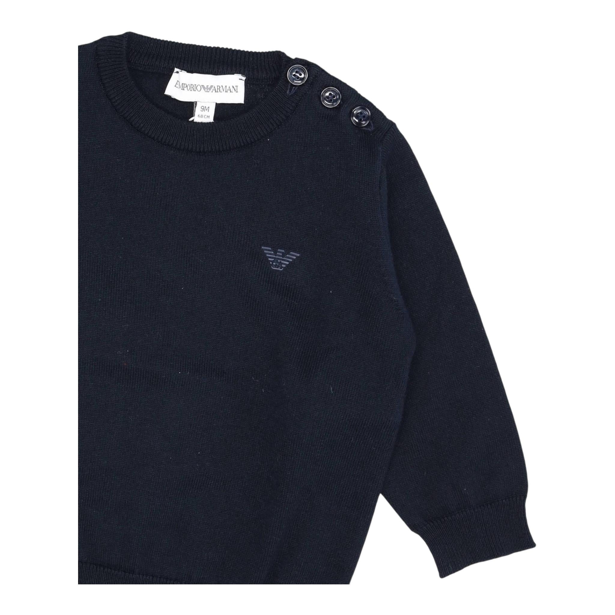 EMPORIO ARMANI maglia tinta unita girocollo Blu per Bambino 8NHM92 BLU EMPORIO ARMANI