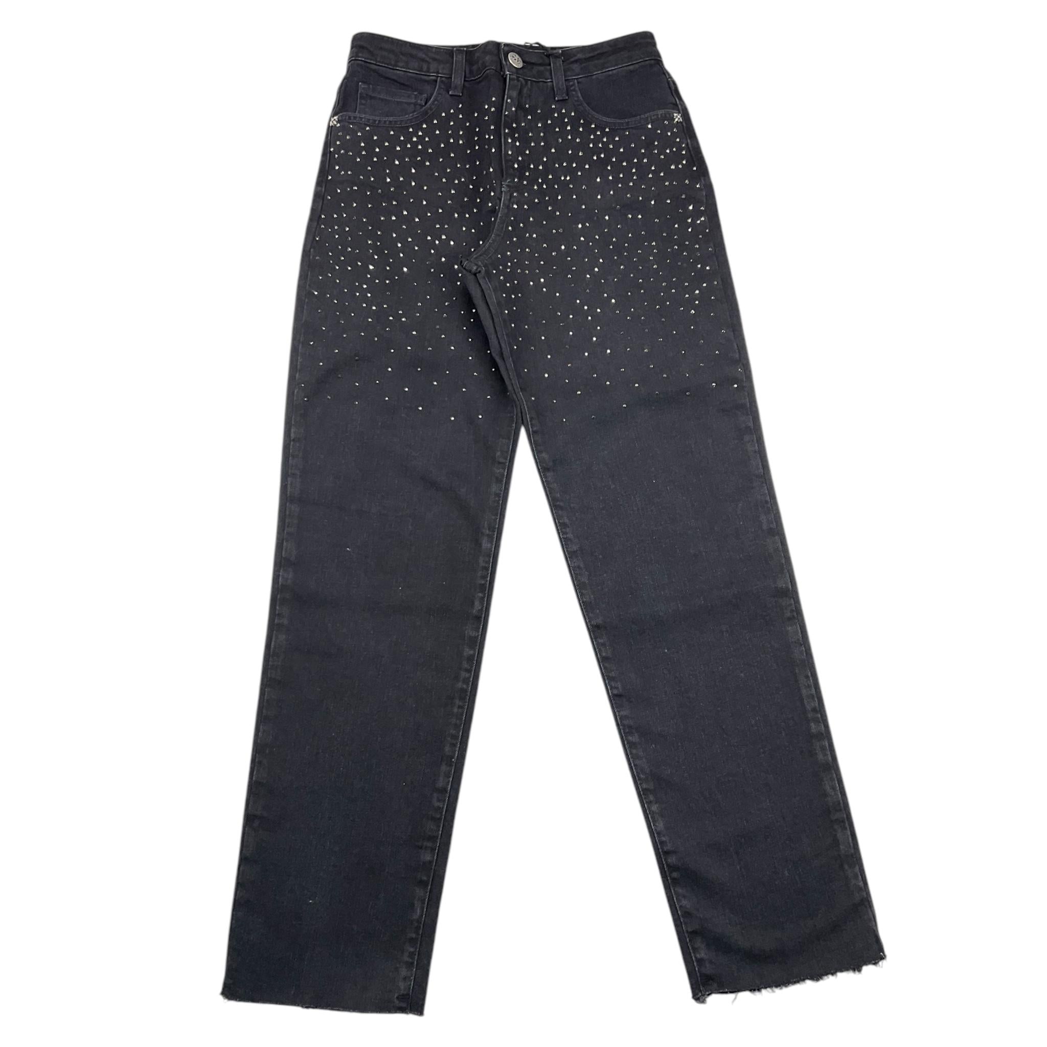 JOHN RICHMOND jeans tinta unita con brillantini Nero per Bambina RGA24015JE NERO JOHN RICHMOND