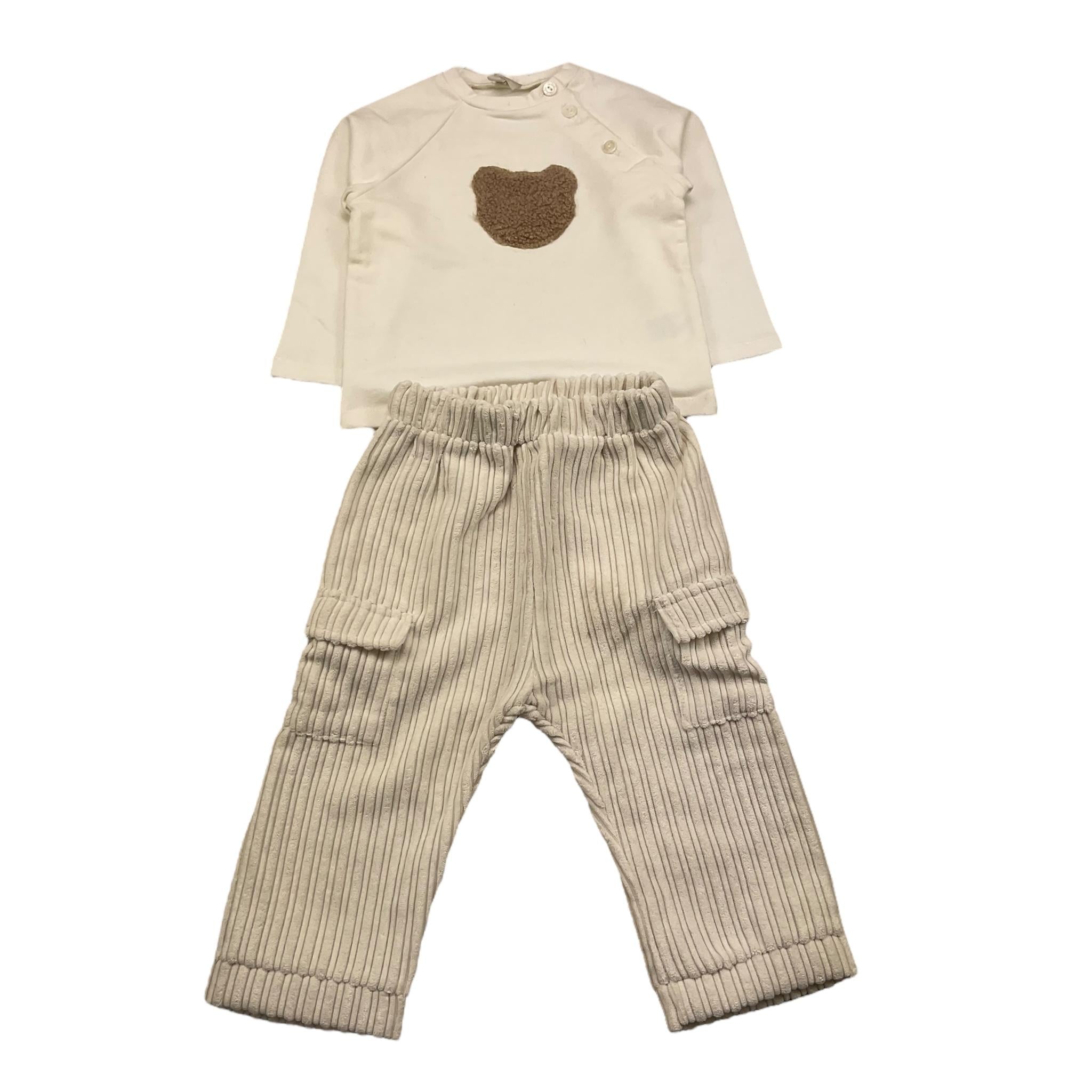 LALALU' completo 2 pezzi felpa-pantalone Panna per Neonato CTL4H PANNA LALALU'