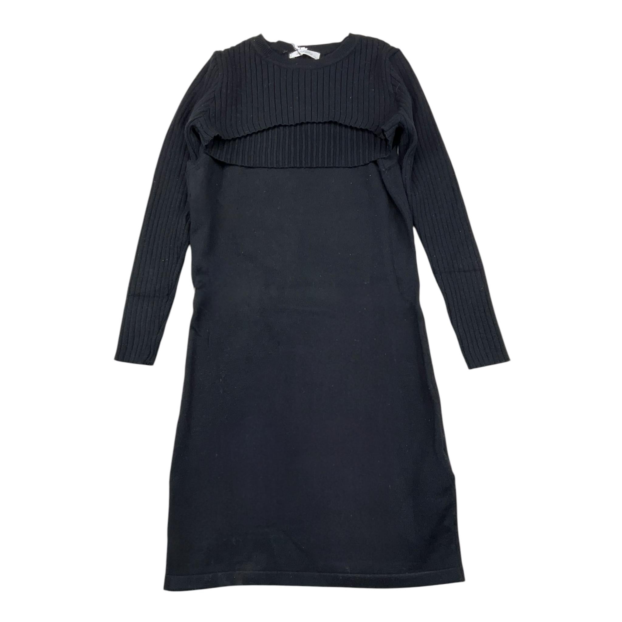 LU LU BY MISS GRANT set abito girmanica-coprispalle tinta unita Nero per Bambina LL3110 NERO LU LU BY MISS GRANT