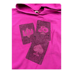 LIU JO felpa chiusa con cappuccio tinta unita con brillantini Fuxia per Bambina GF3005 FUXIA LIU JO