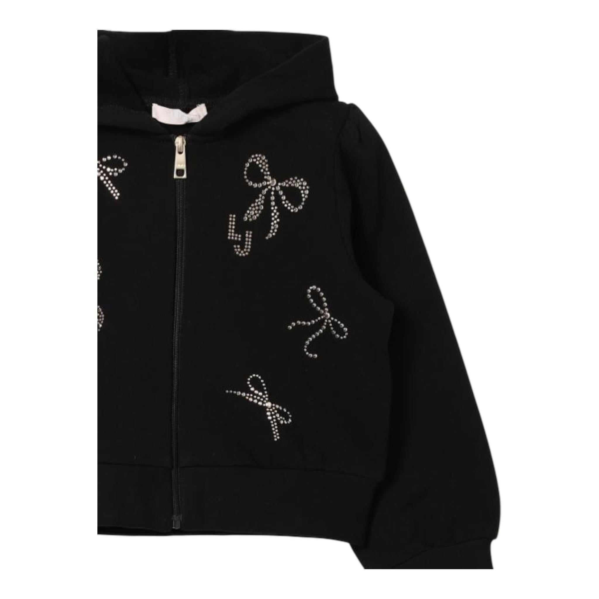LIU JO felpa tinta unita con cappuccio e zip Nero per Bambina KF4109F0939J NERO LIU JO