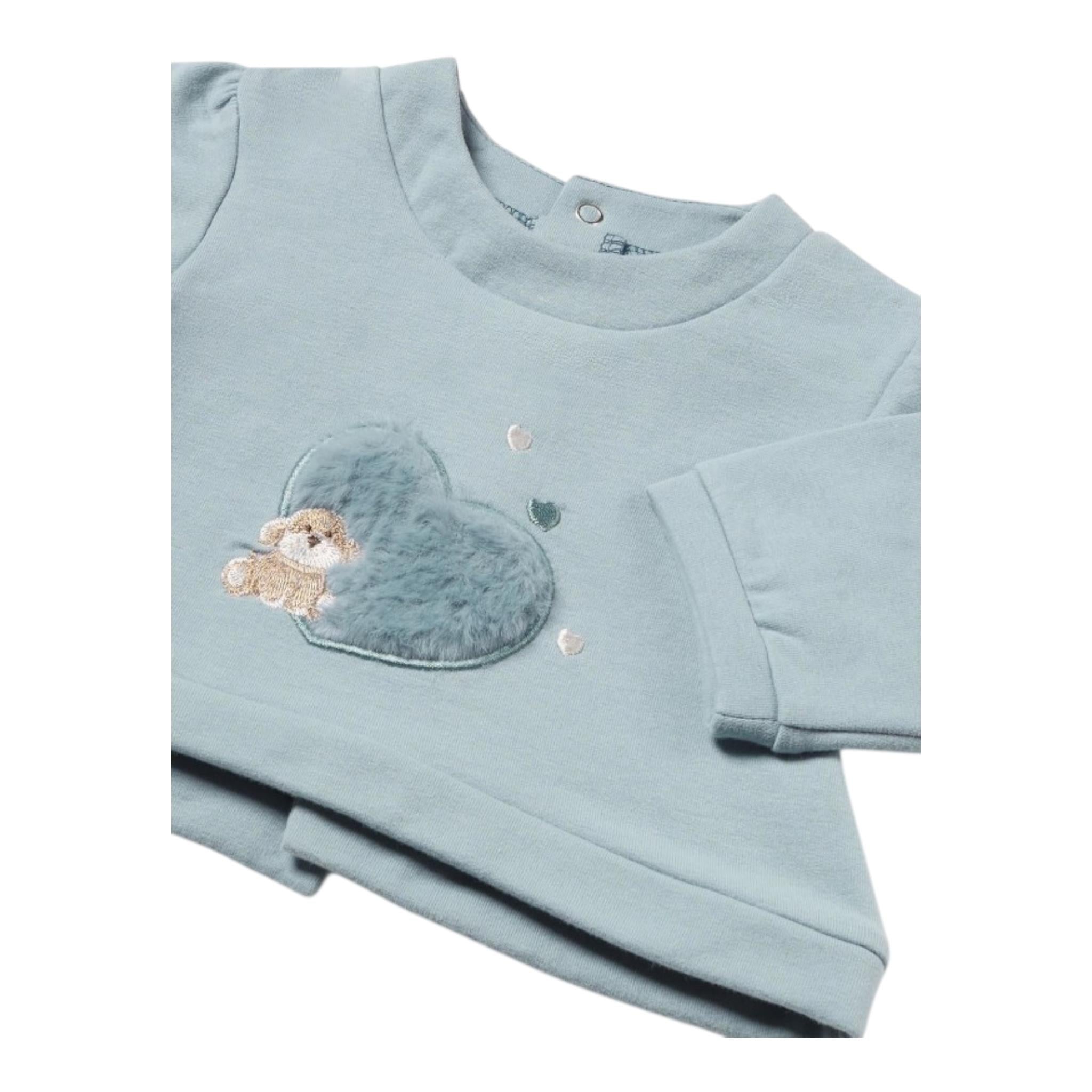 MAYORAL completo 3 pz felpa-coulotte-calze Azzurro per Neonata 2816 AZZURRO MAYORAL