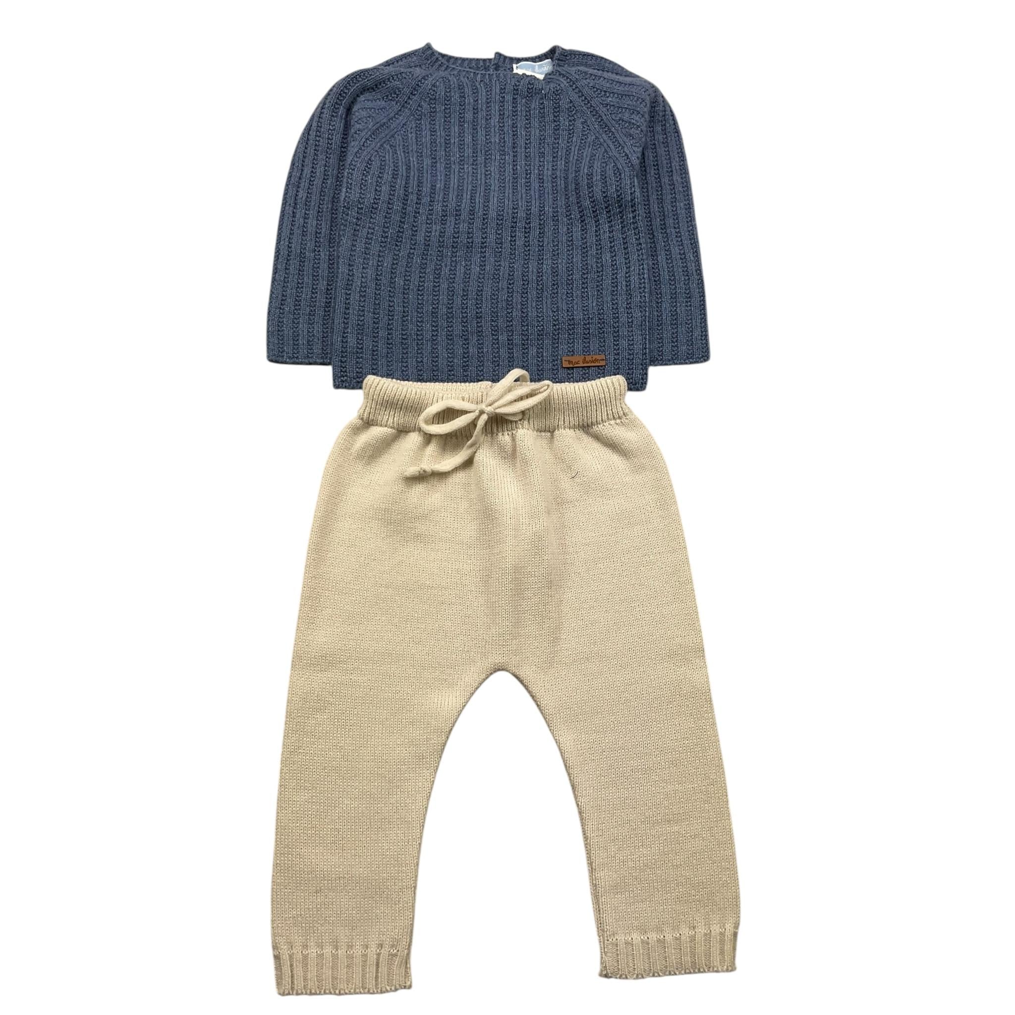 MAC ILUSIO'N completo 2 pezzi maglia-pantalone bicolore Blu per Neonato 9400R BLU MAC ILUSIO'N