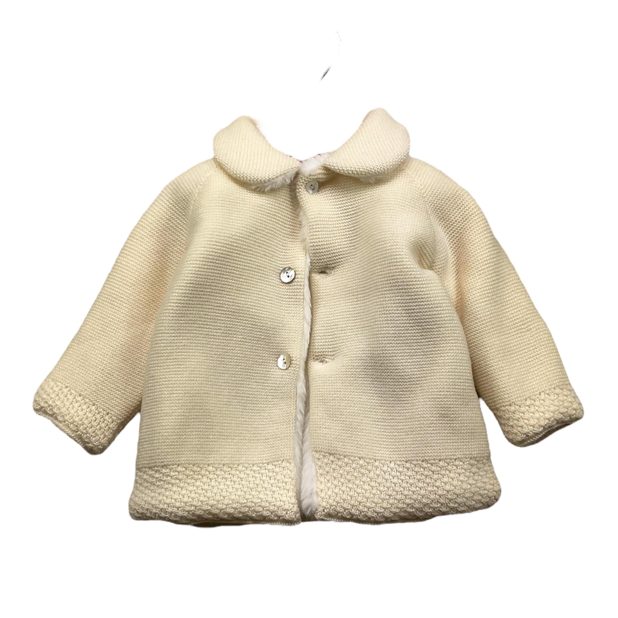 MARTIN ARANDA cappotto tinta unita con colletto Panna per Neonato L030 PANNA MARTIN ARANDA