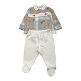 LE BEBE' completo 2pz shirt-ghettina Azzurro per Neonato LBB3723 AZZURRO LE BEBE'