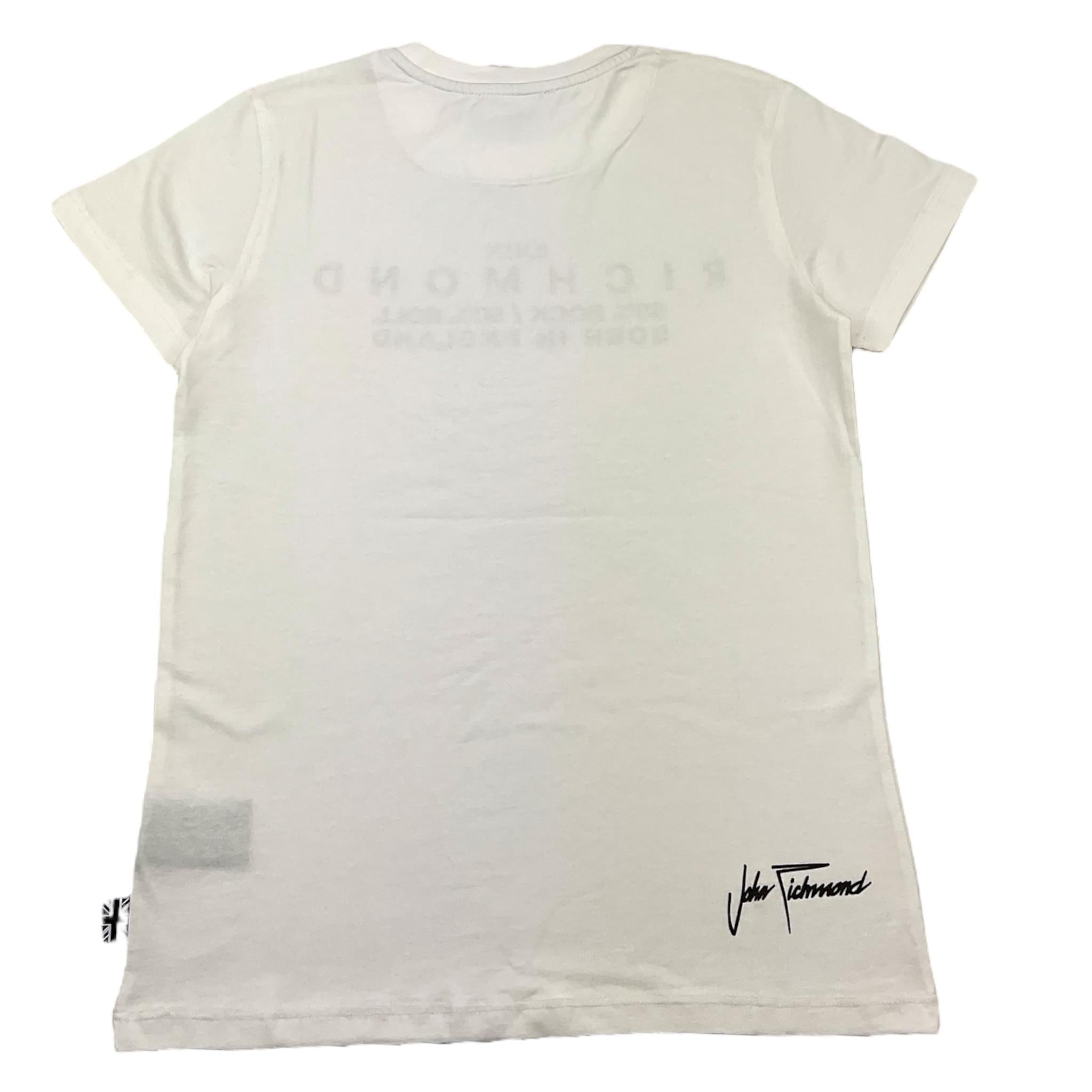 JOHN RICHMOND t-shirt girocollo tinta unita con logo Bianco per Bambino RBA24048TS BIANCO JOHN RICHMOND