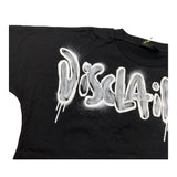 DISCLAIMER t-shirt girocollo tinta unita con stampa in contrasto Nero per Bambino 24IDK58245 NERO DISCLAIMER