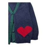 LE BEBE' cardigan tinta unita con ricamo cuori Blu per Neonata LBG6159 BLU LE BEBE'