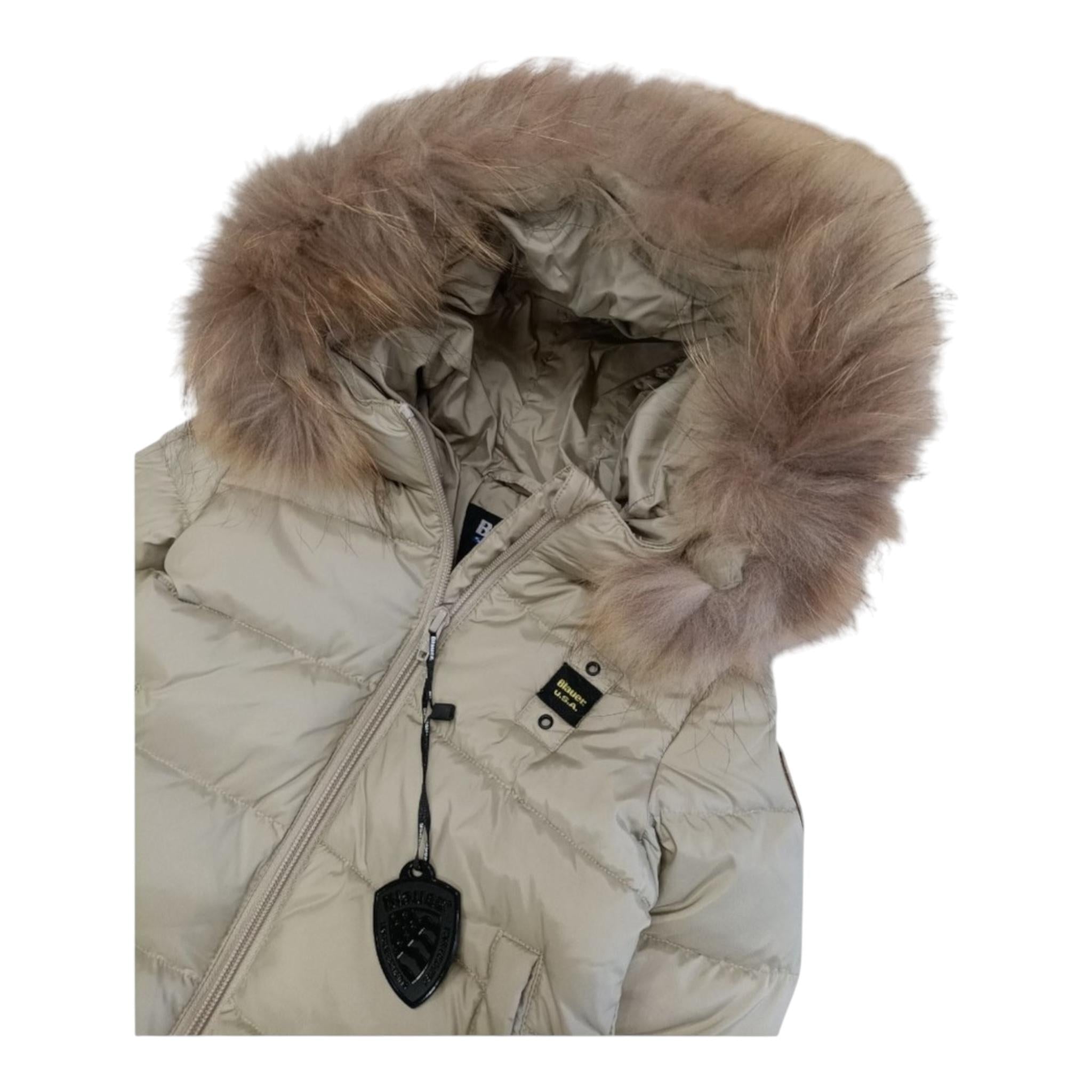 BLAUER giubbino tinta unita con zip e cappuccio Fango per Neonato 24WBBXC02550 FANGO BLAUER
