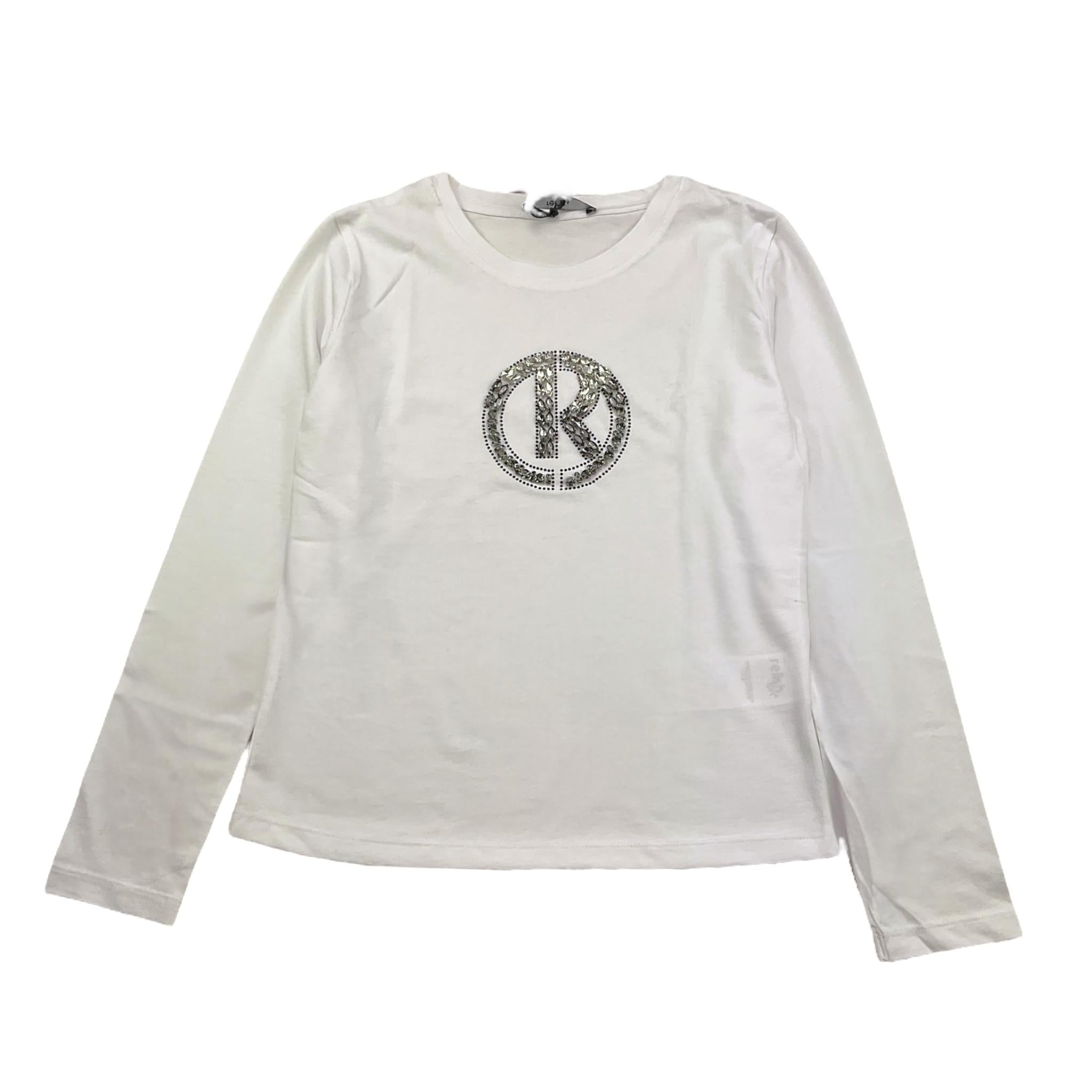 RELISH shirt girocollo tinta unita con brillantini Bianco per Bambina RGA2401033002 BIANCO RELISH