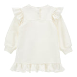 MONNALISA abito tinta unita con stampa Bianco per Neonata 39D900X BIANCO MONNALISA