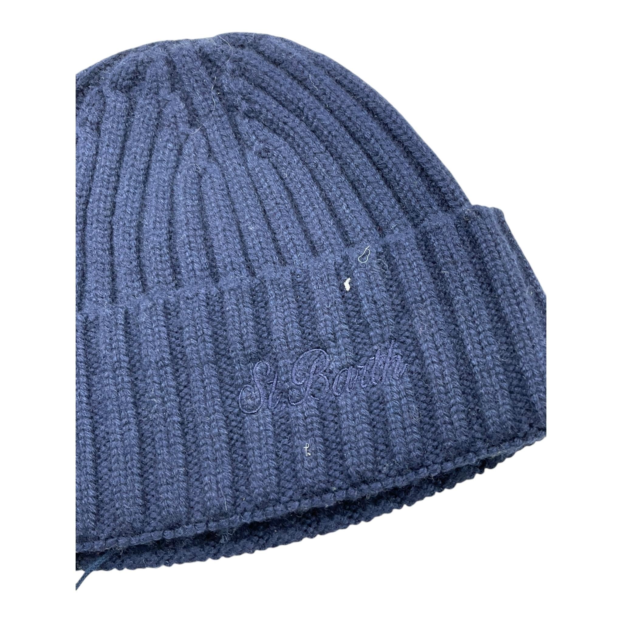 SAINT BARTH cappello tinta unita con logo Blu per Bambino WENGEN BLU SAINT BARTH