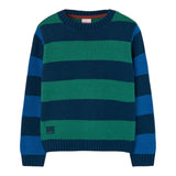 BOBOLI maglia tricolore con fantasia a righe Blu per Bambino 508105 BLU BOBOLI