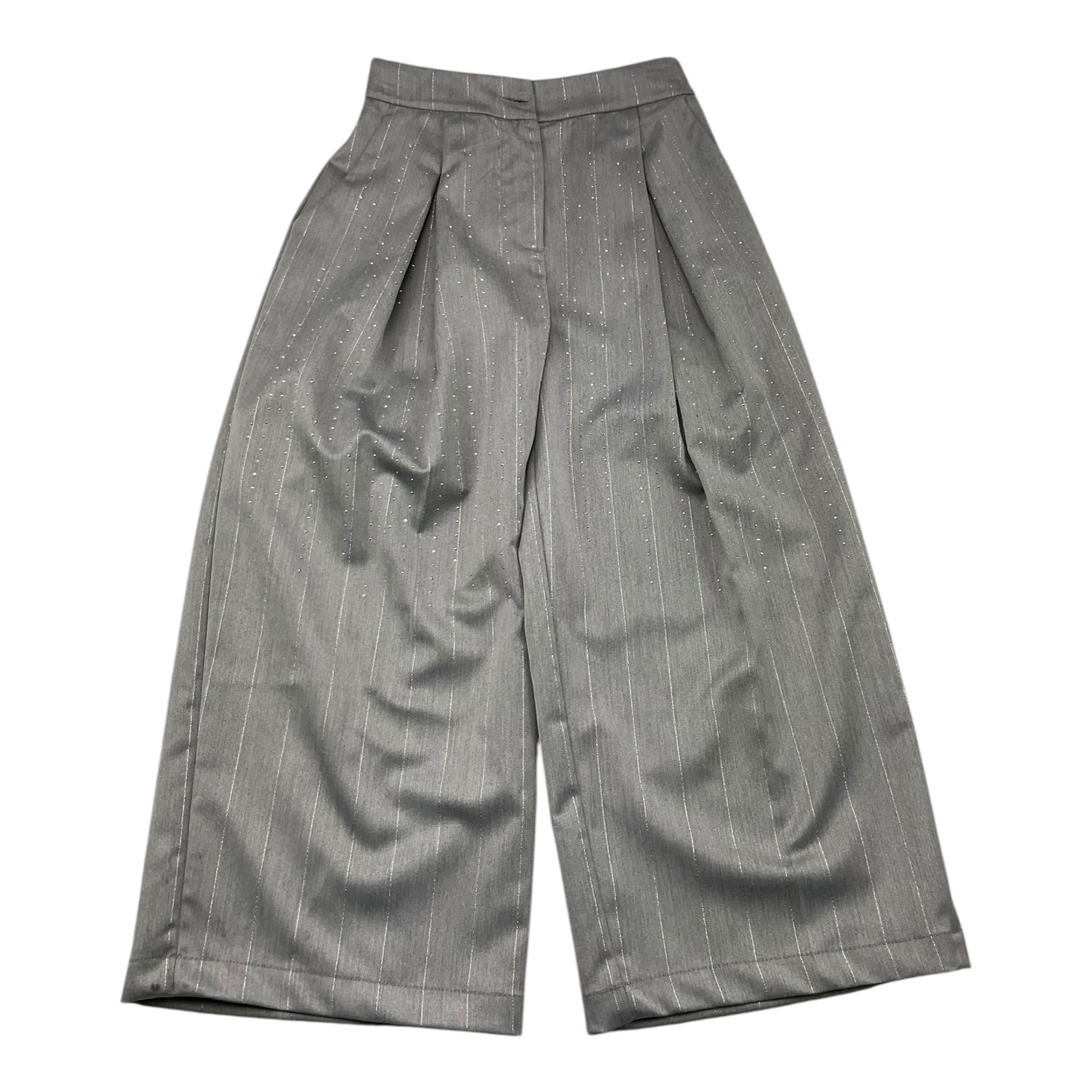 NAIDA pantalone tinta unita modello palazzo Grigio per Bambina NAPA279 GRIGIO NAIDA