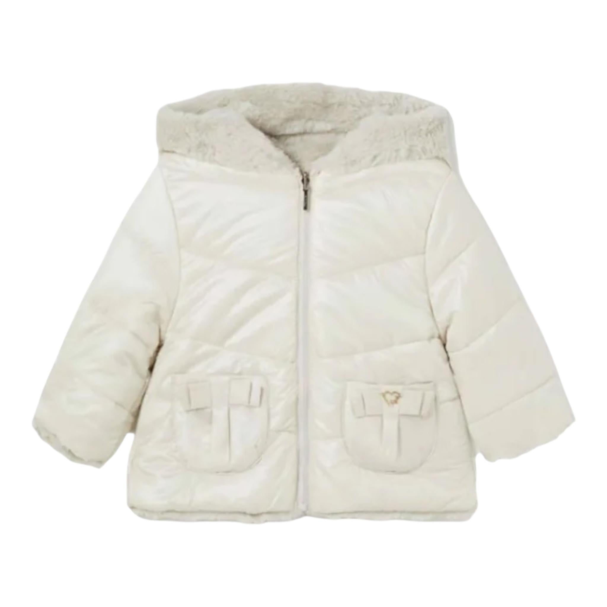 MAYORAL giubbino reversibile tinta unita con zip e cappuccio Beige per Neonata 2480 BEIGE MAYORAL