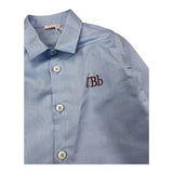 LE BEBE' camicia tinta unita con logo Azzurro per Neonato LBB5152 AZZURRO LE BEBE'