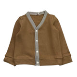 LE BEBE' cardigan tinta unita con profili in contrasto Biscotto per Neonato LBB4676 BISCOTTO LE BEBE'