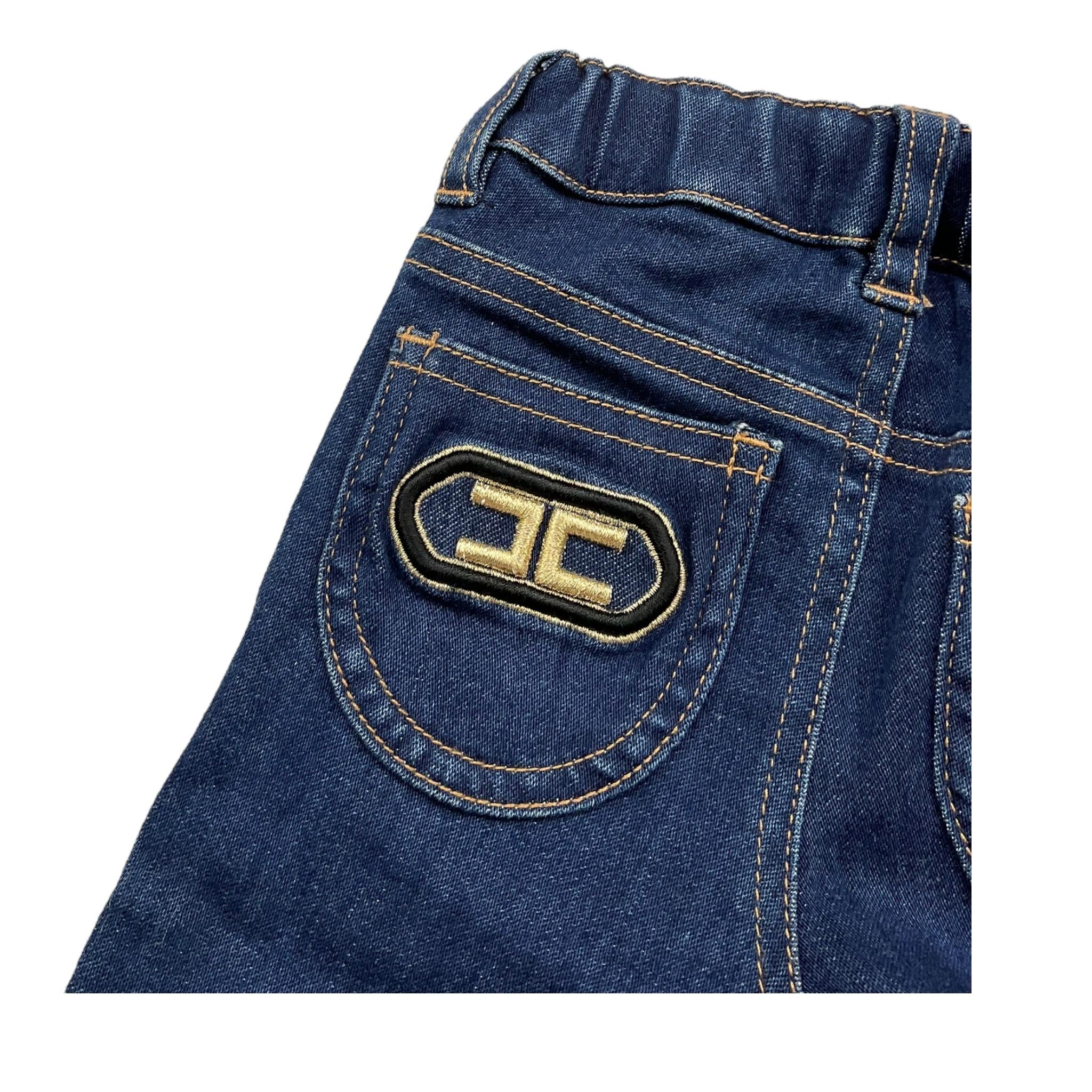 ELISABETTA FRANCHI jeans tinta unita con elstico in vita Blu per Neonata EGPA052 BLU ELISABETTA FRANCHI