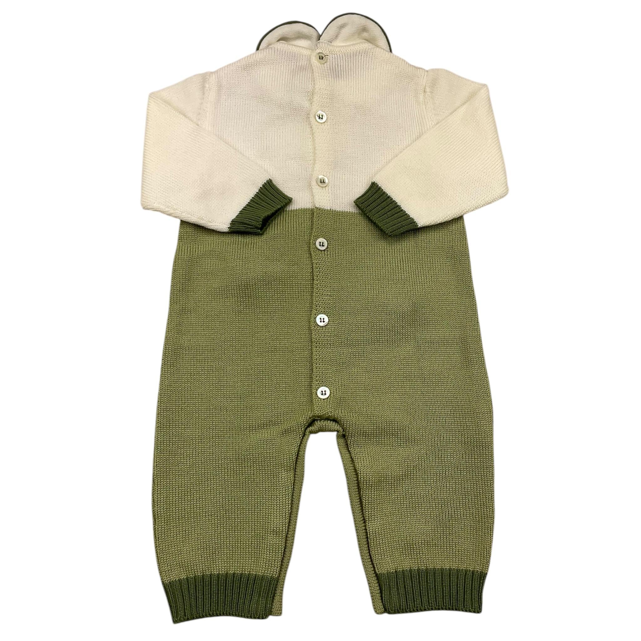 COLORI CHIARI tutina manica lunga bicolore Panna/verde per Neonata FF167178 PANNA/VERDE COLORI CHIARI