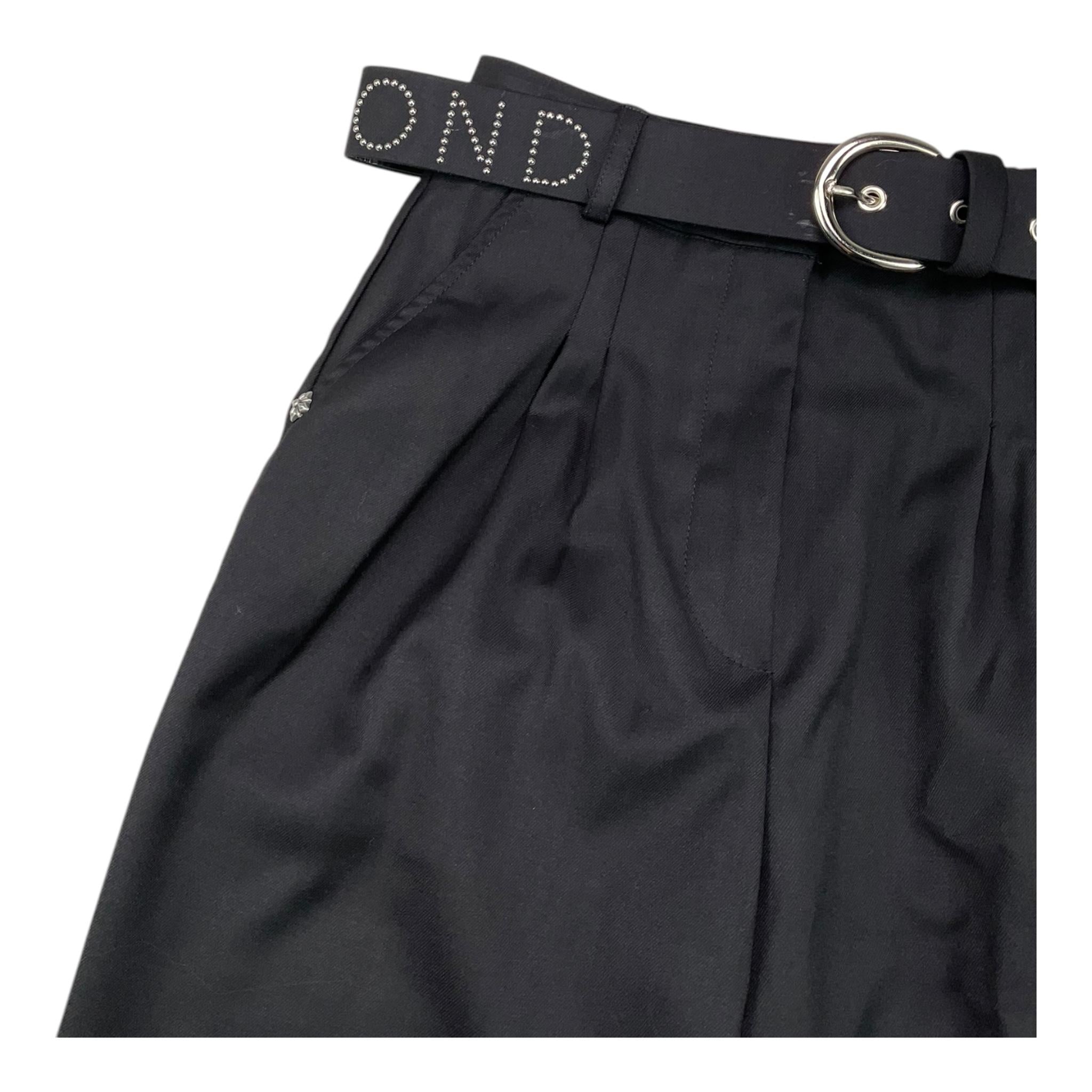 JOHN RICHMOND pantalone tinta unita con cintura Nero per Bambina RGA25096PA NERO JOHN RICHMOND