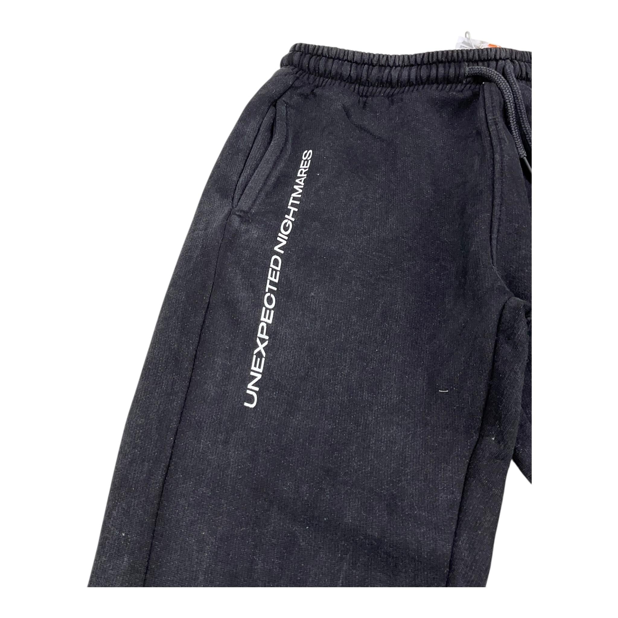 LOSAN pantalone tuta tinta unita con stampa logo Nero per Bambino 51030918002041 NERO LOSAN