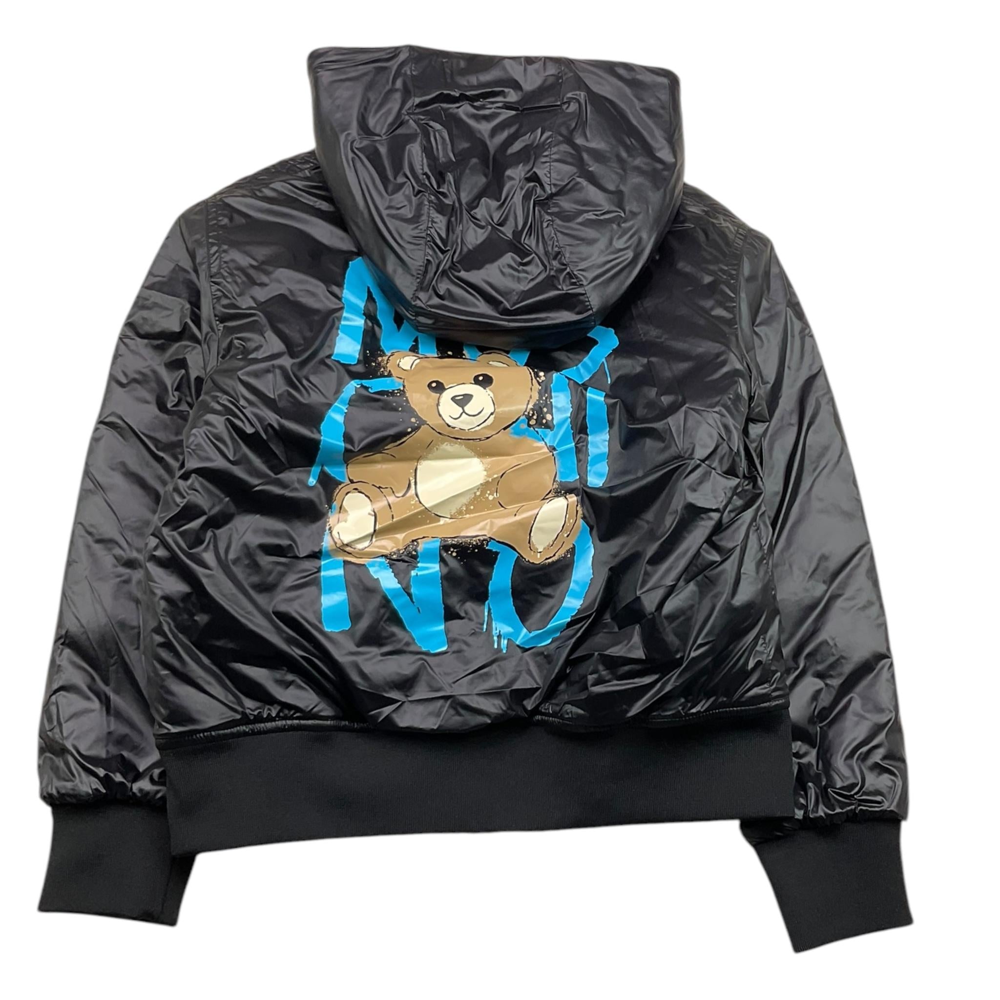 MOSCHINO giubbino tinta unita con zip e cappuccio Nero per Bambino HUS05G NERO MOSCHINO