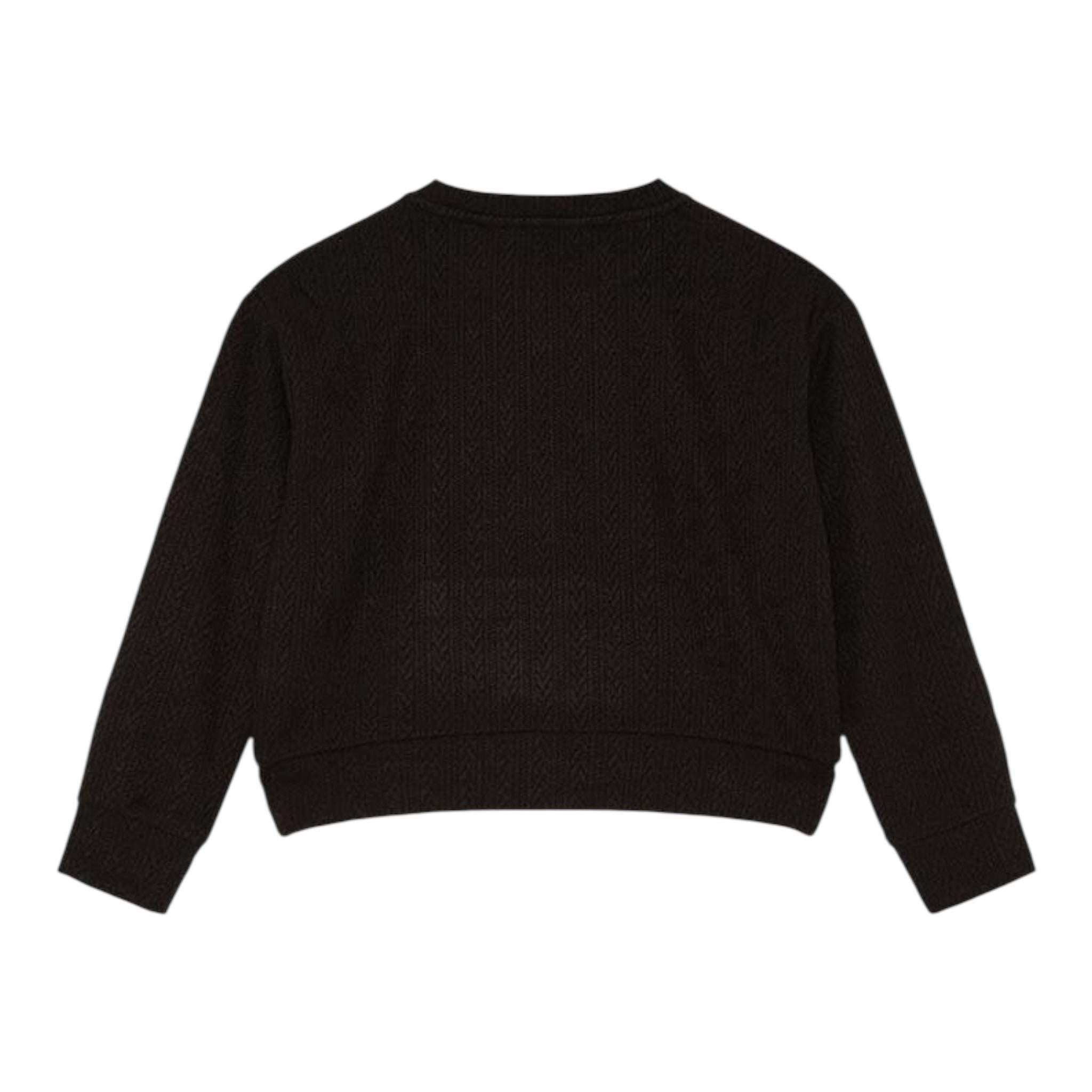 PATRIZIA PEPE maglia girocollo tinta unita con logo Nero per Bambina 7M0852 NERO PATRIZIA PEPE