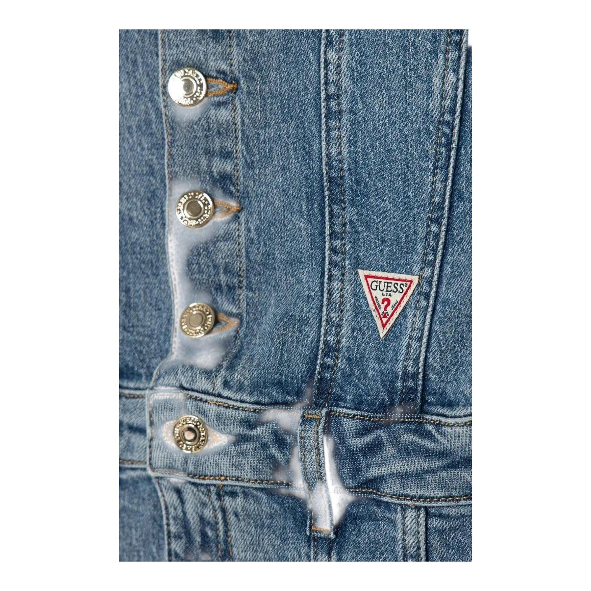 GUESS abito in denim tinta unita manica lunga Azzurro per Bambina J4YK26D4WF0 AZZURRO GUESS