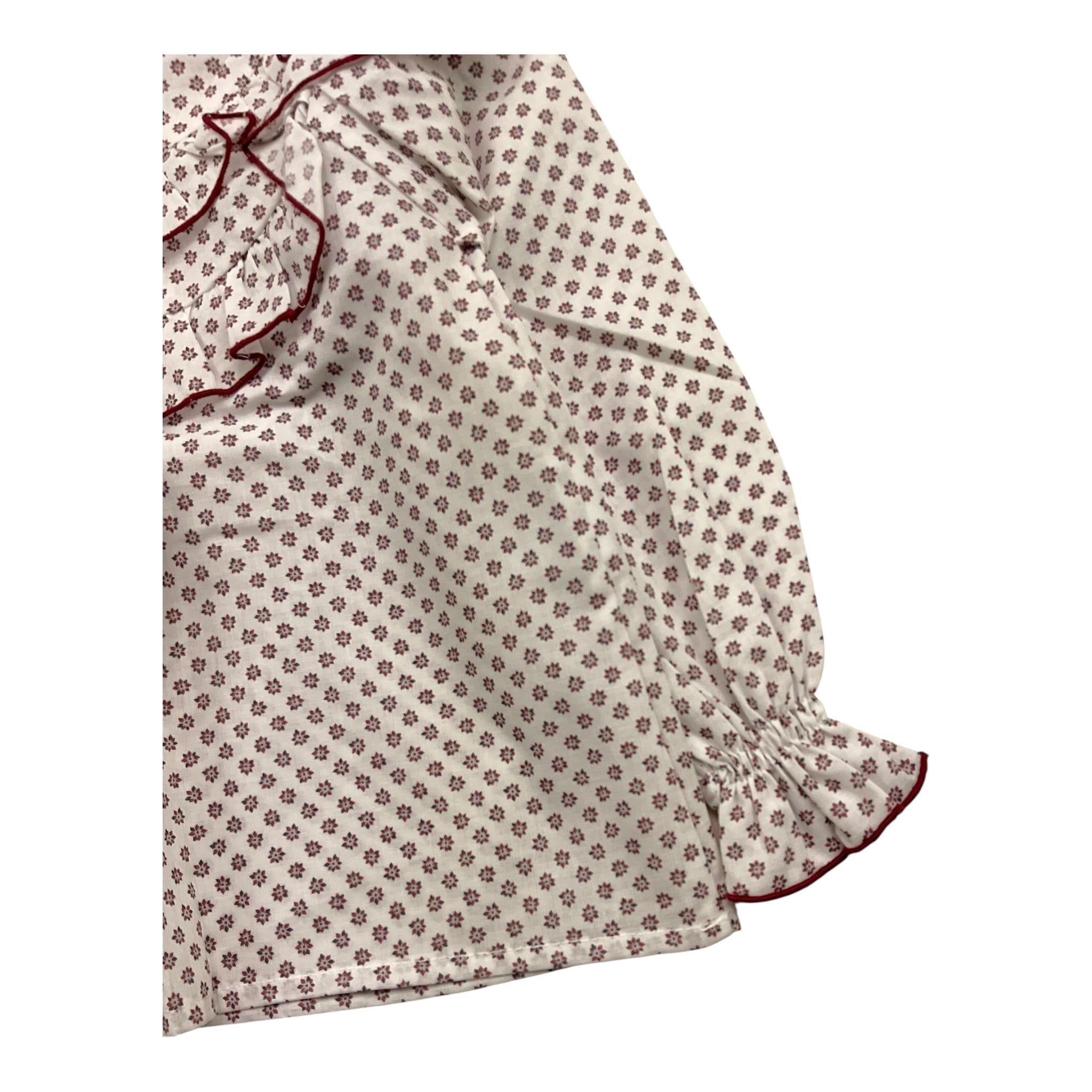 LA STUPENDERIA camicia manica lunga tinta unita fantasia floreale Bianco per Bambina TJCM44XN BIANCO LA STUPENDERIA